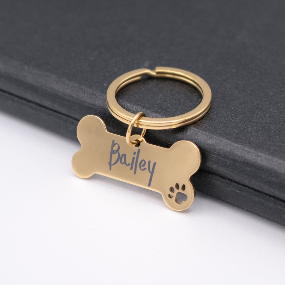 Personalized Bone Pet Tag,Engraved Pet's Name Tag and QR Code Powered By ScanKee - Picture 9 of 11